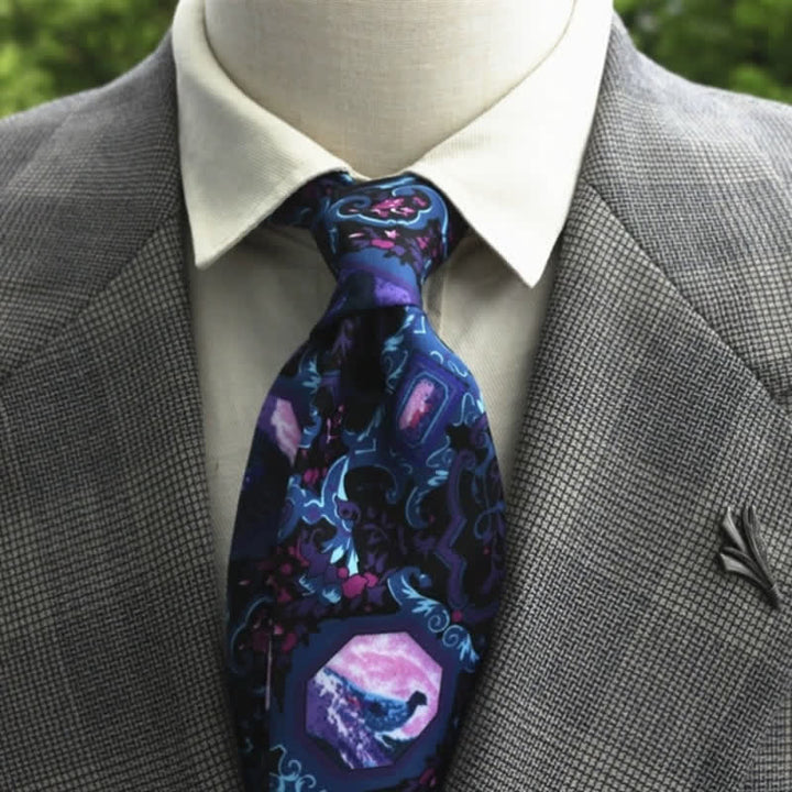 Cravate Boho à motif floral fantastique pour homme