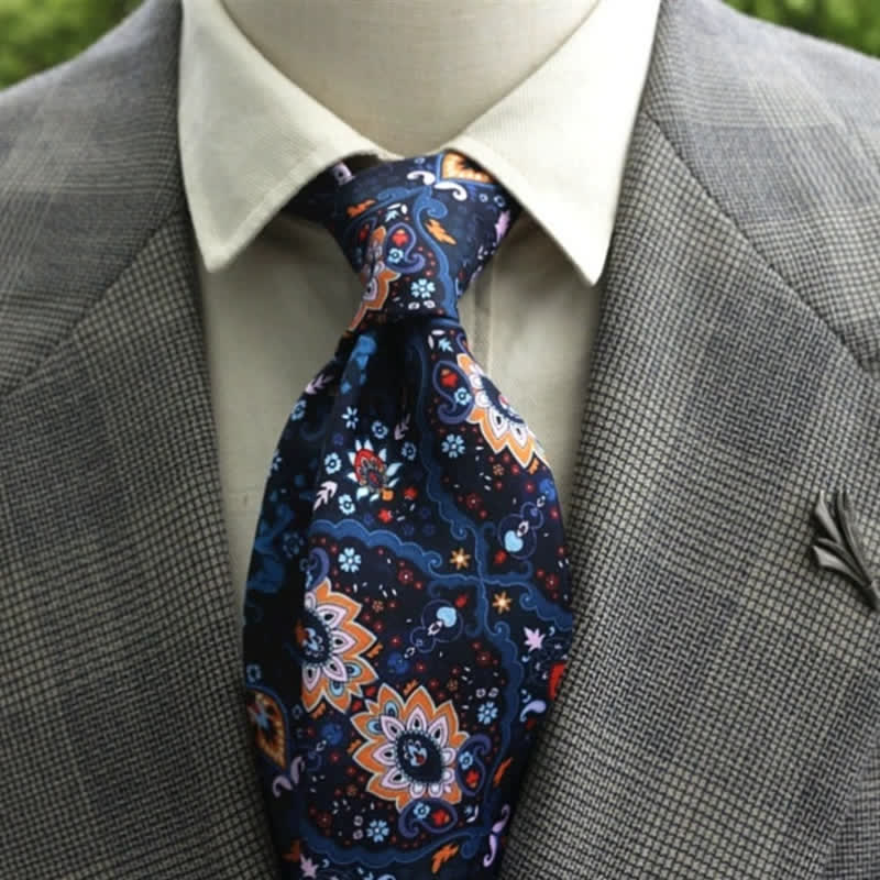 Cravate Boho à motif floral fantastique pour homme