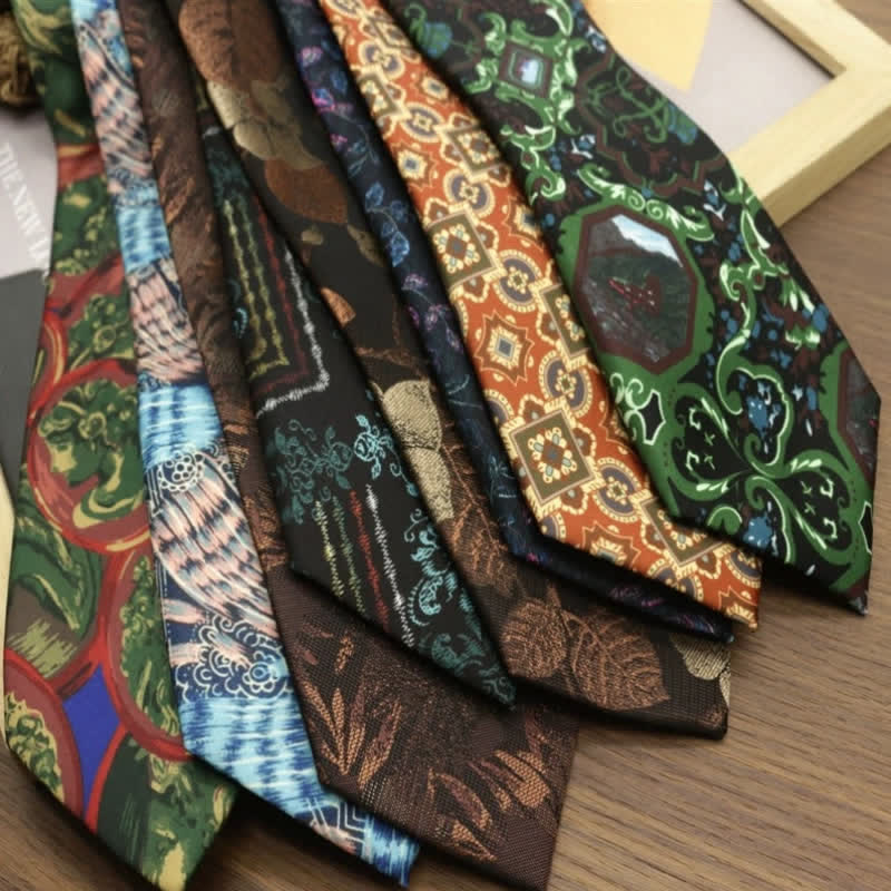 Cravate Boho à motif floral fantastique pour homme