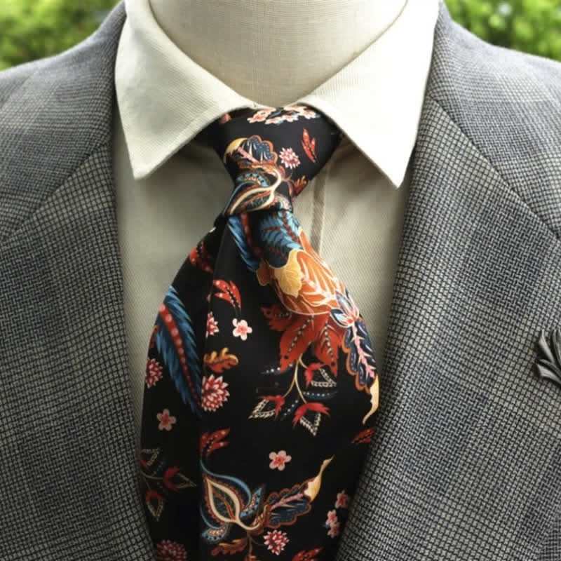 Cravate Boho à motif floral fantastique pour homme