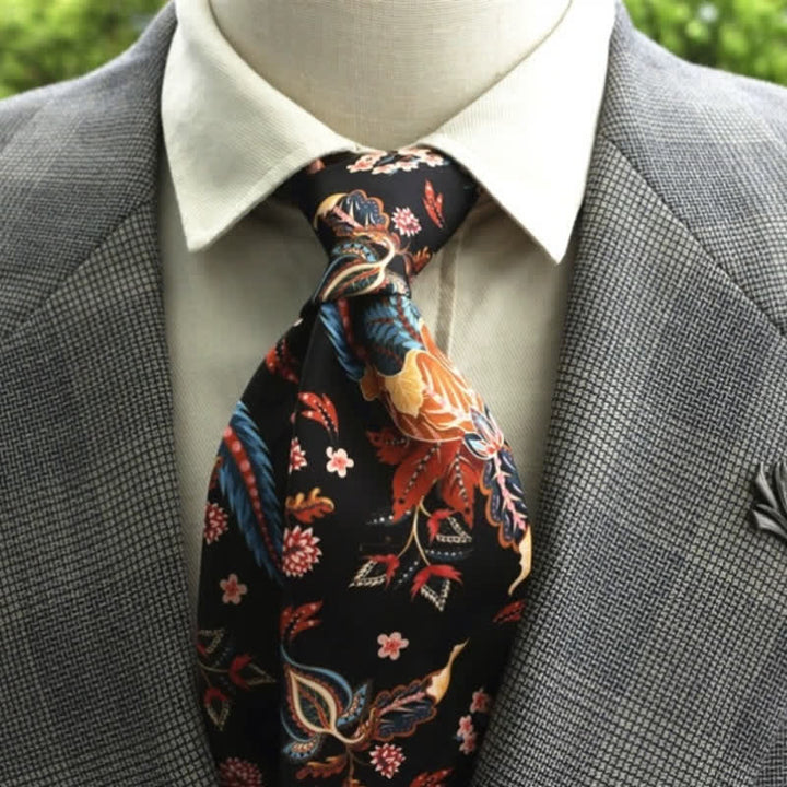 Cravate Boho à motif floral fantastique pour homme