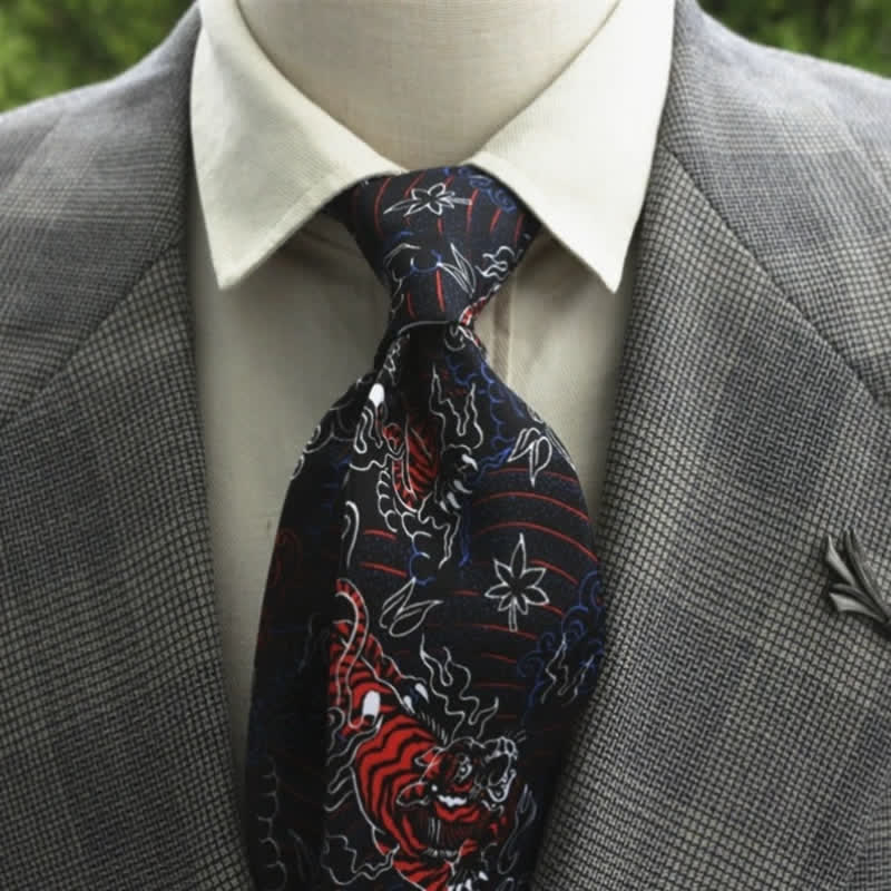 Cravate Boho à motif floral fantastique pour homme