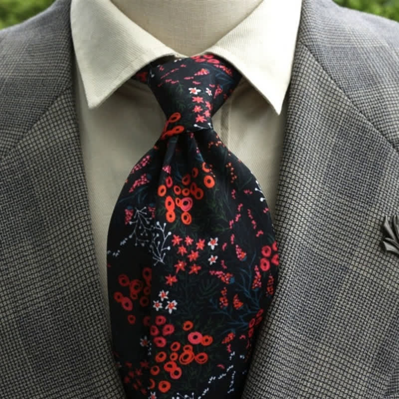 Cravate Boho à motif floral fantastique pour homme