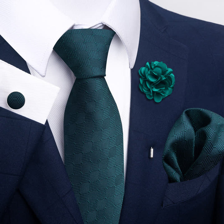 Lot de 4 cravates pour homme de la série Gentle Dark Green