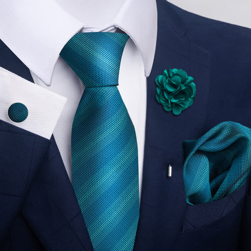 Lot de 4 cravates pour homme de la série Gentle Dark Green