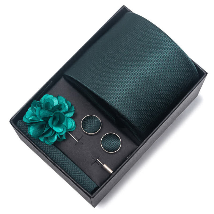 Lot de 4 cravates pour homme de la série Gentle Dark Green