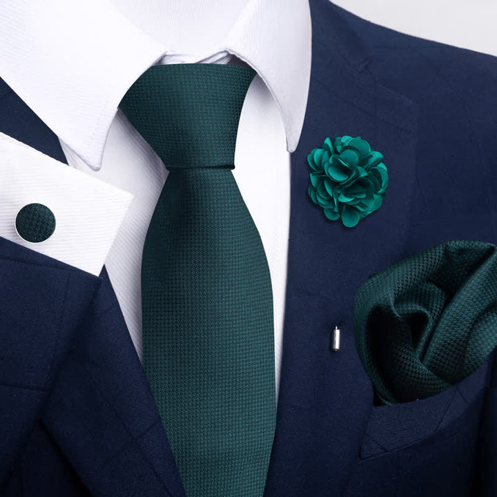 Lot de 4 cravates pour homme de la série Gentle Dark Green