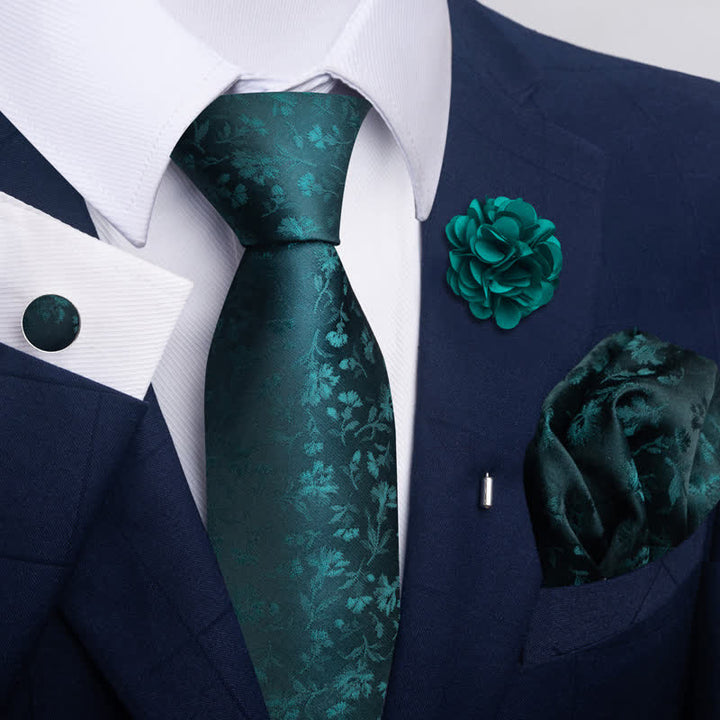 Lot de 4 cravates pour homme de la série Gentle Dark Green