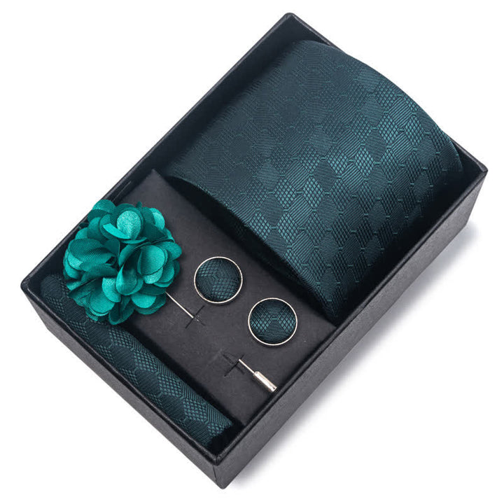 Lot de 4 cravates pour homme de la série Gentle Dark Green