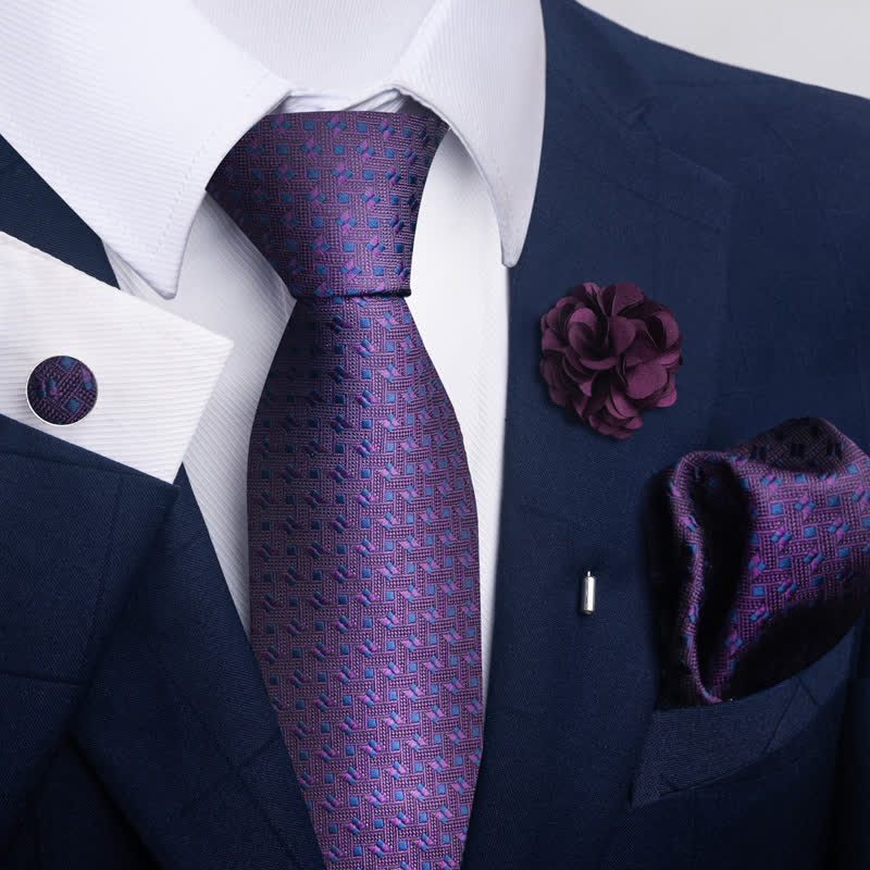 Ensemble de 4 mouchoirs de poche classiques et formels pour hommes