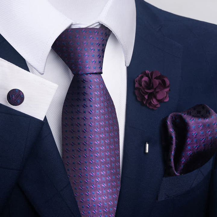 Ensemble de 4 mouchoirs de poche classiques et formels pour hommes
