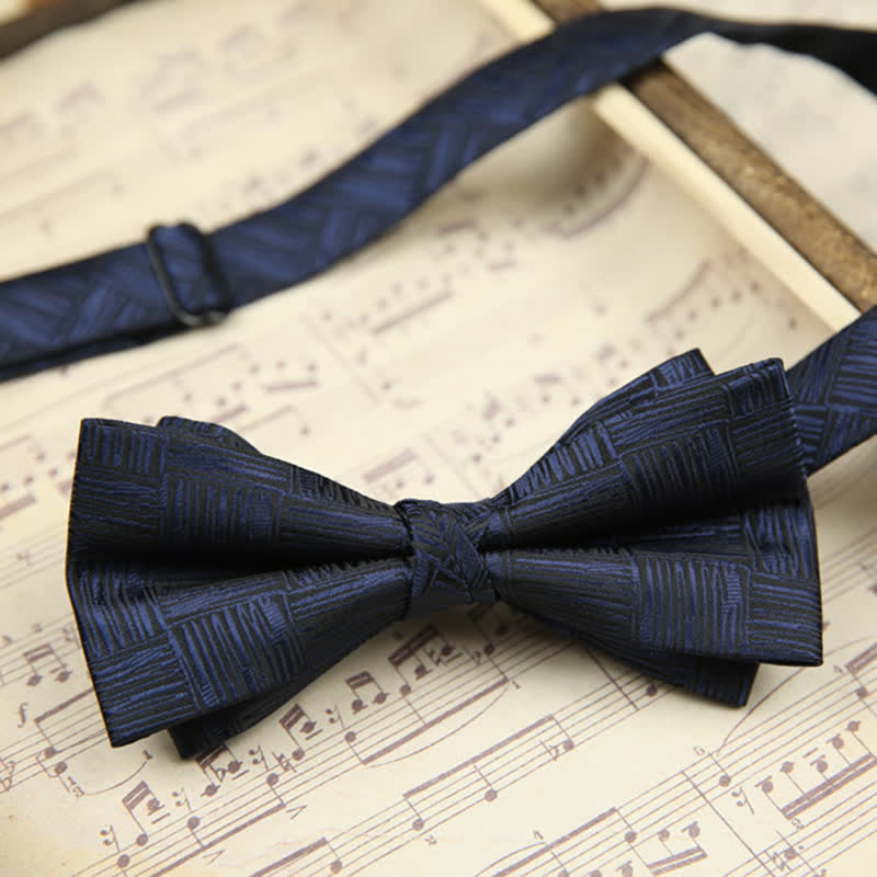 Nœud papillon de mariage double épaisseur élégant pour homme