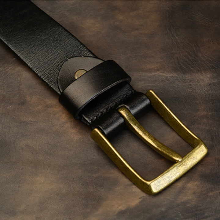 Ceinture en cuir pour homme, rivets ronds et carrés, couleur ou antique