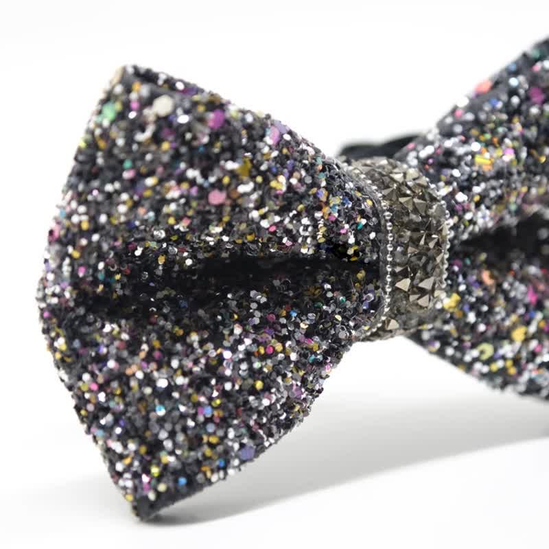 Nœud papillon magnifique et coloré en strass scintillants pour homme
