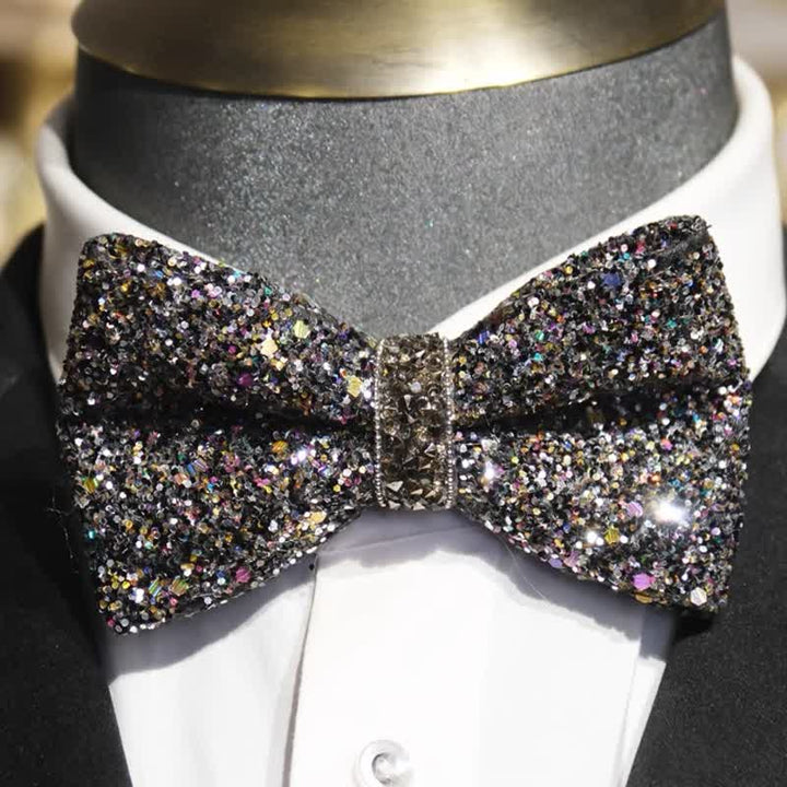 Nœud papillon magnifique et coloré en strass scintillants pour homme