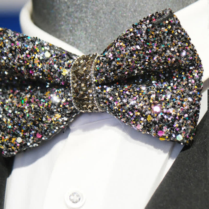 Nœud papillon magnifique et coloré en strass scintillants pour homme