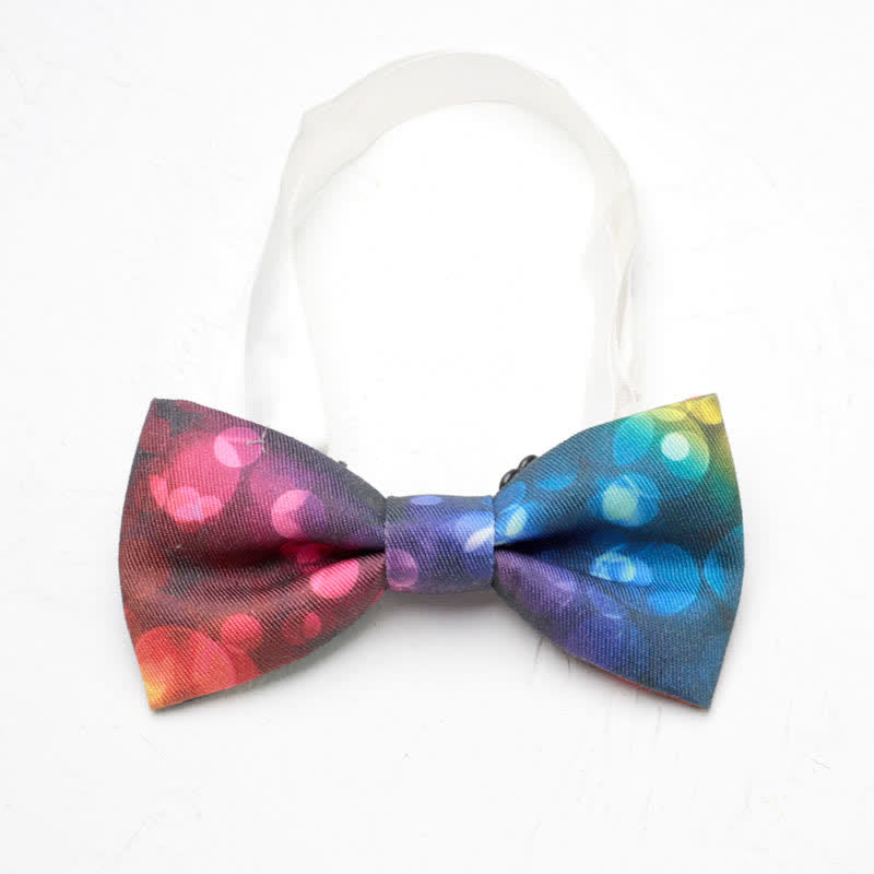 Nœud papillon simple dégradé de couleurs arc-en-ciel pour hommes