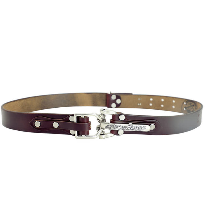 Ceinture en cuir de cavalerie western pour hommes