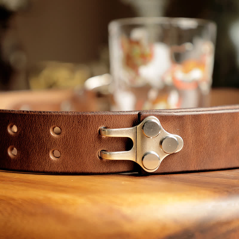 Ceinture en cuir de cavalerie western pour hommes