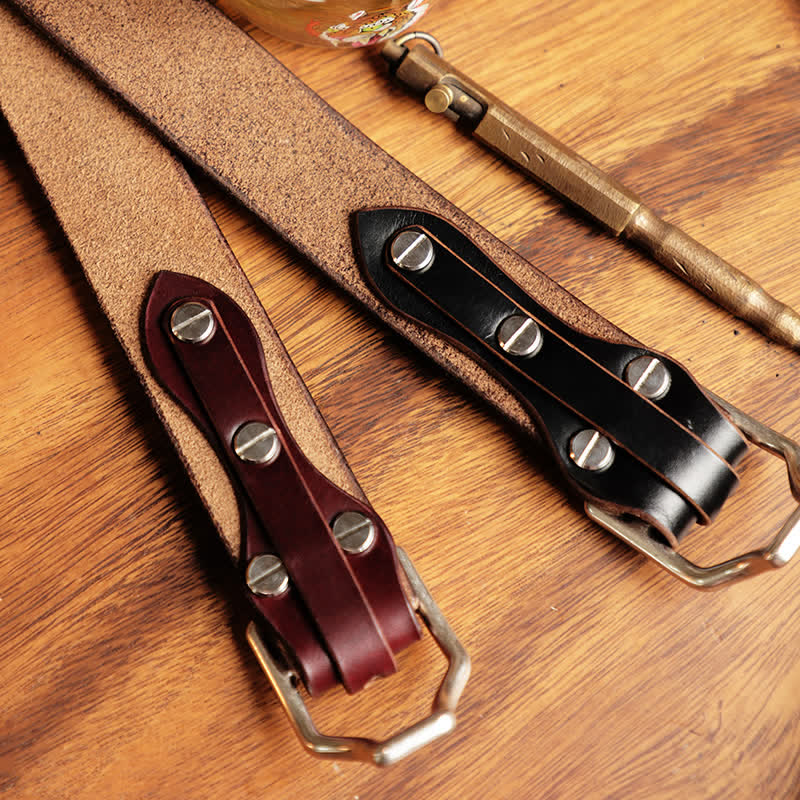 Ceinture en cuir de cavalerie western pour hommes