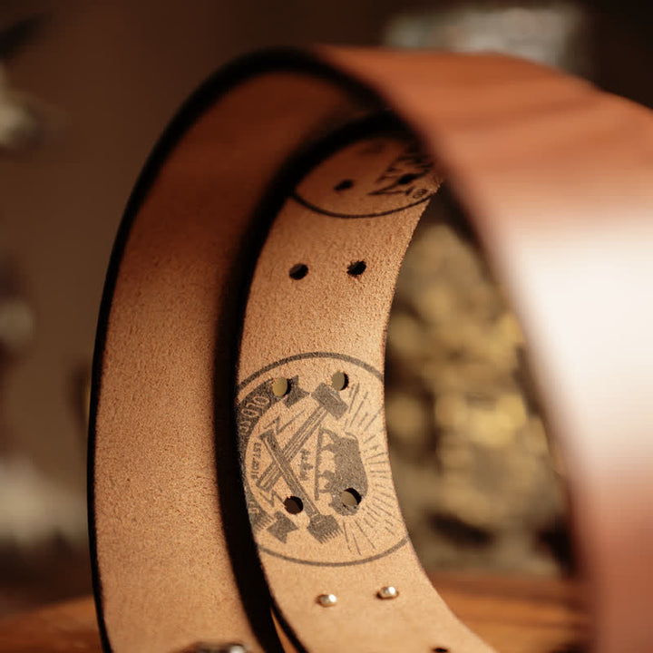 Ceinture en cuir de cavalerie western pour hommes