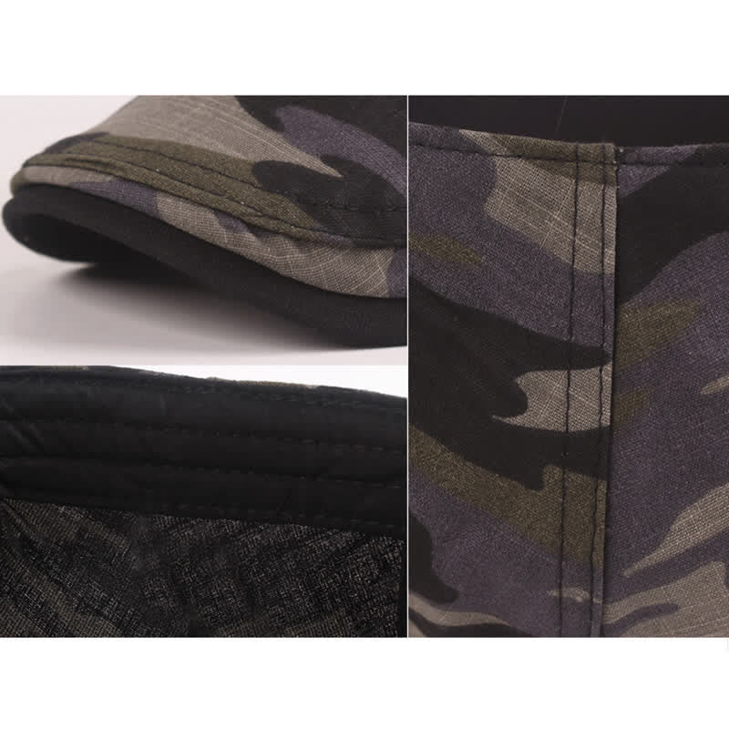Béret plat à motif camouflage pour vendeur de journaux
