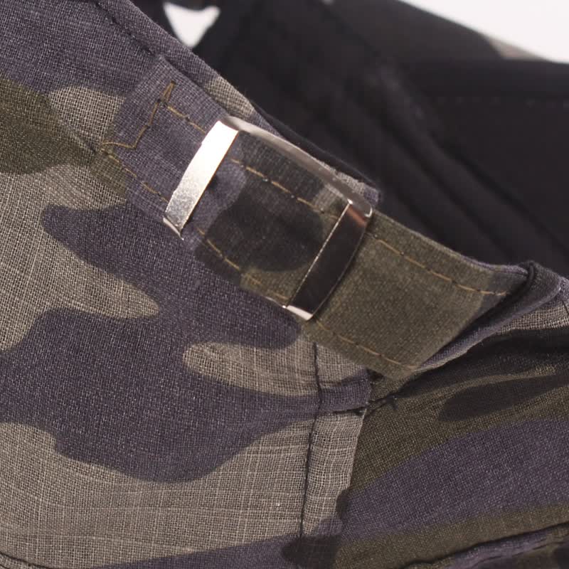 Béret plat à motif camouflage pour vendeur de journaux