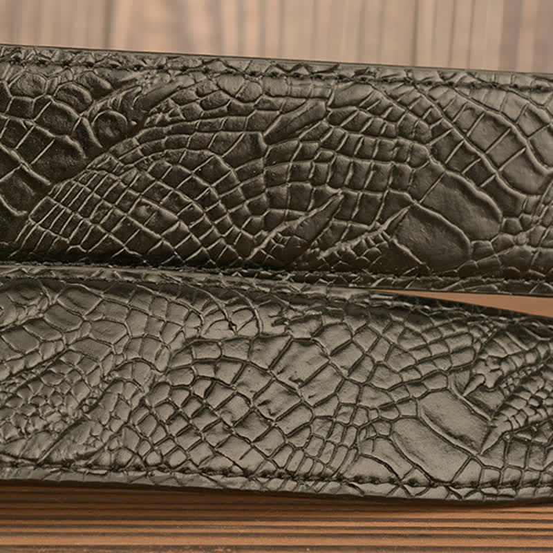 Ceinture en cuir à motif griffes d'alligator pour homme Eagle Cool