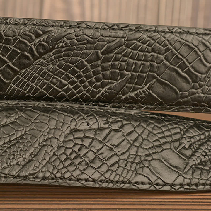 Ceinture en cuir à motif griffes d'alligator pour homme Eagle Cool