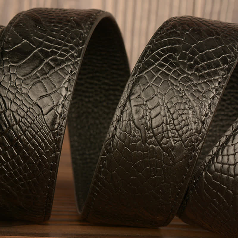 Ceinture en cuir à motif griffes d'alligator pour homme Eagle Cool