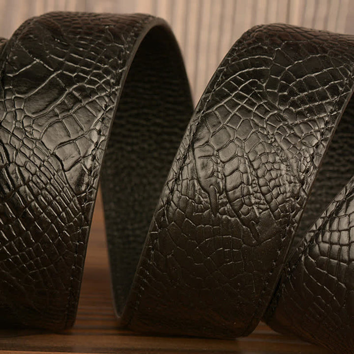 Ceinture en cuir à motif griffes d'alligator pour homme Eagle Cool