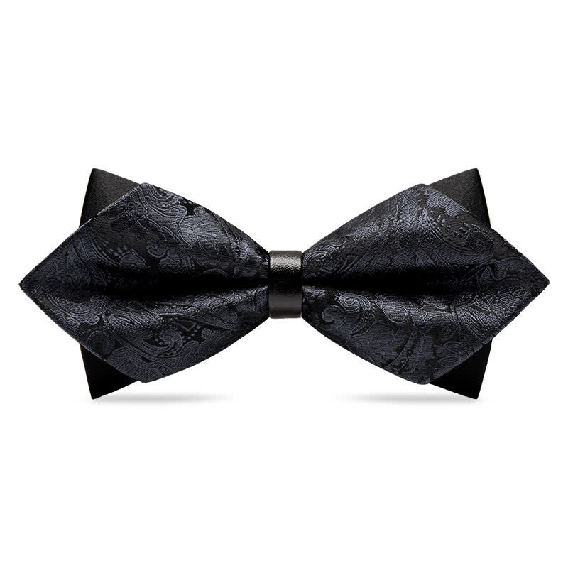 Nœud papillon double épaisseur à motif cachemire élégant pour homme