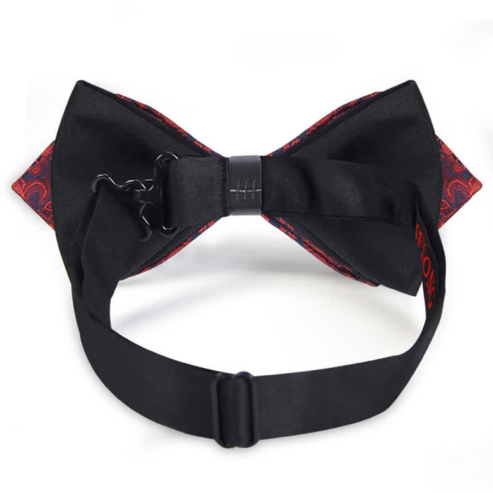 Nœud papillon double épaisseur à motif cachemire élégant pour homme