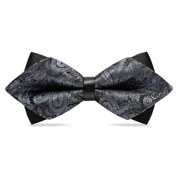 Nœud papillon double épaisseur à motif cachemire élégant pour homme