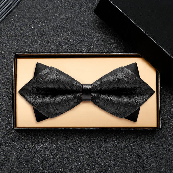 Nœud papillon double épaisseur à motif cachemire élégant pour homme