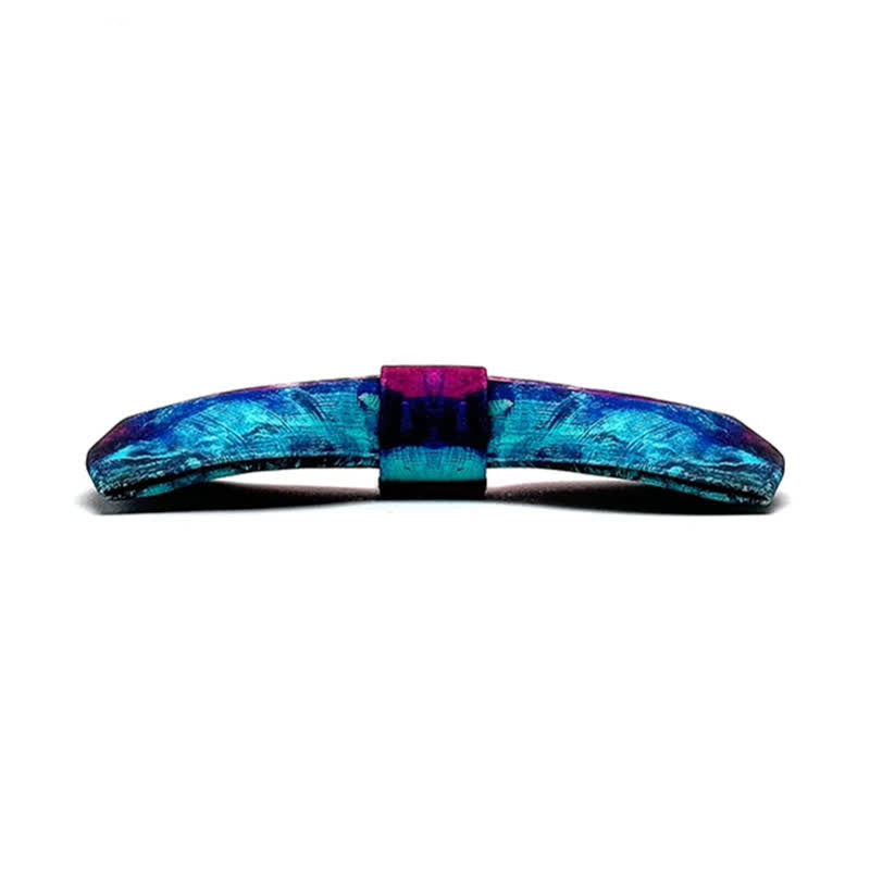 Nœud papillon fantastique violet et bleu pour homme avec peinture à l'huile