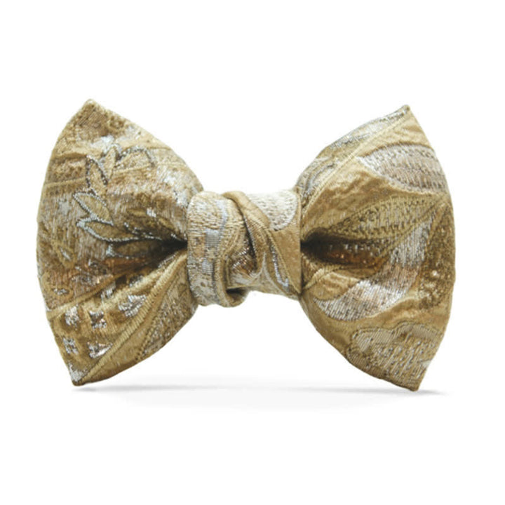 Nœud papillon surdimensionné en queue de poisson de luxe pour homme, couleur champagne