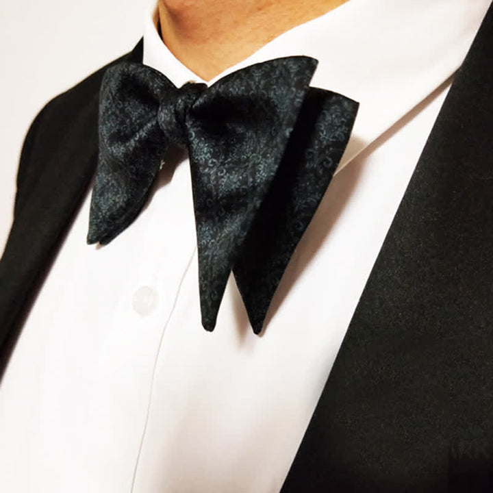 Nœud papillon surdimensionné à imprimé baroque vintage pour homme