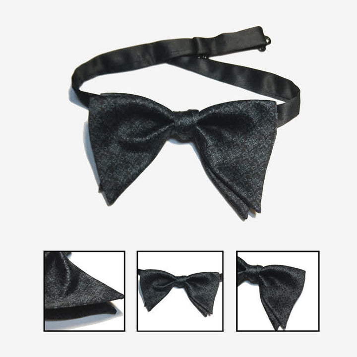 Nœud papillon surdimensionné à imprimé baroque vintage pour homme