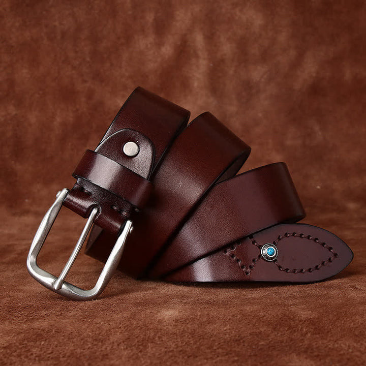 Ceinture en cuir tendance avec ornements en perles classiques