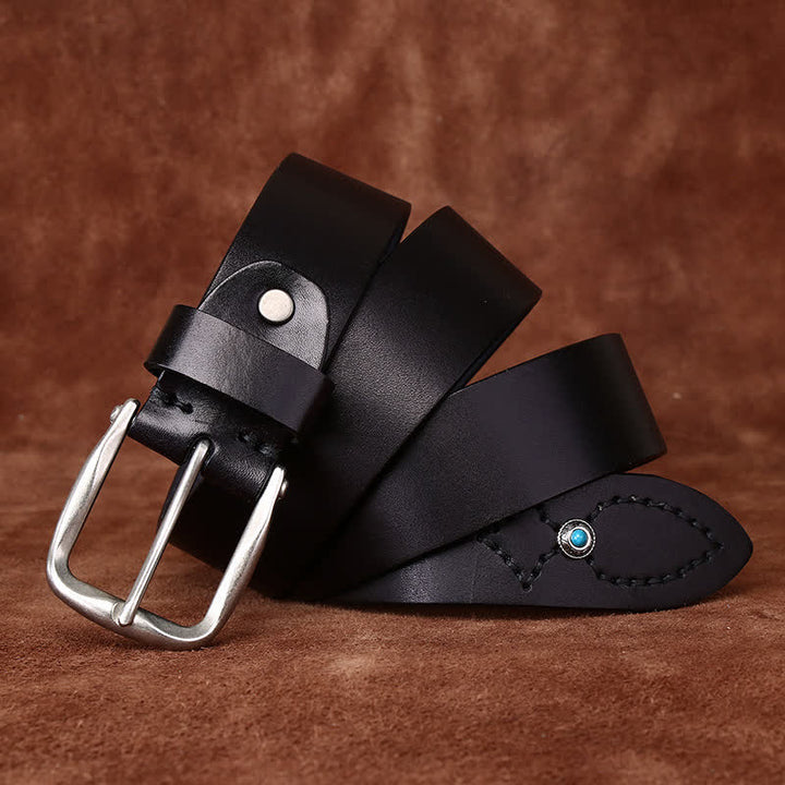 Ceinture en cuir tendance avec ornements en perles classiques