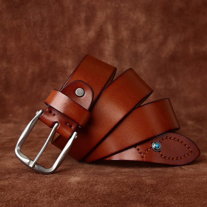 Ceinture en cuir tendance avec ornements en perles classiques