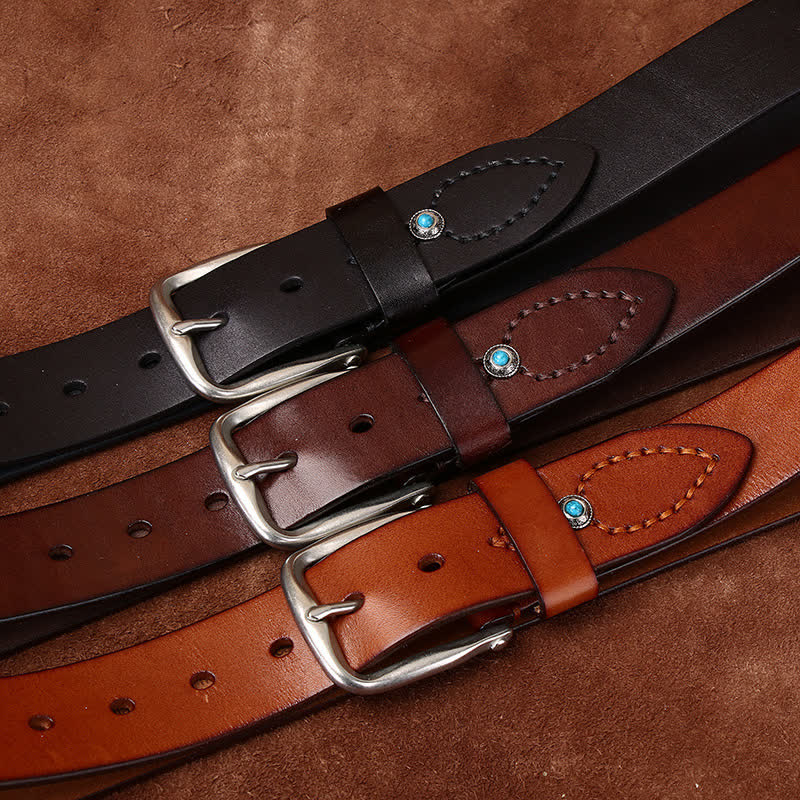 Ceinture en cuir tendance avec ornements en perles classiques