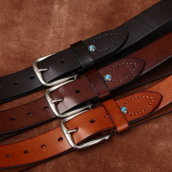 Ceinture en cuir tendance avec ornements en perles classiques