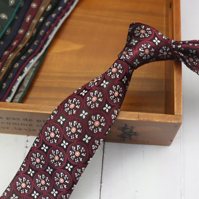 Cravate de costume classique pour homme au citron et aux noix de cajou