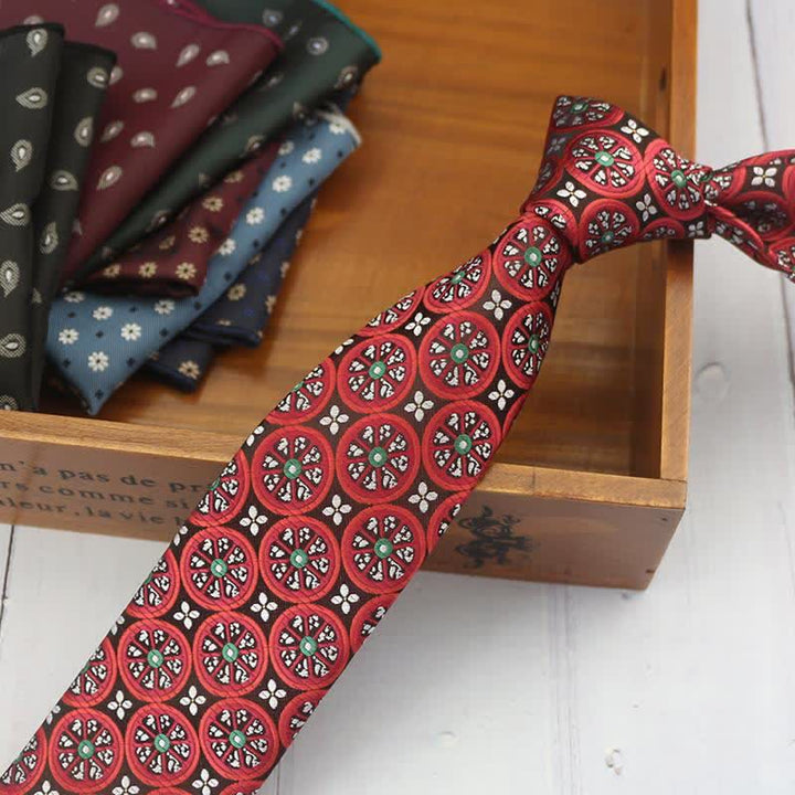 Cravate de costume classique pour homme au citron et aux noix de cajou