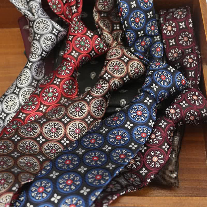 Cravate de costume classique pour homme au citron et aux noix de cajou