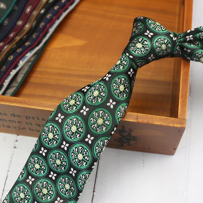 Cravate de costume classique pour homme au citron et aux noix de cajou