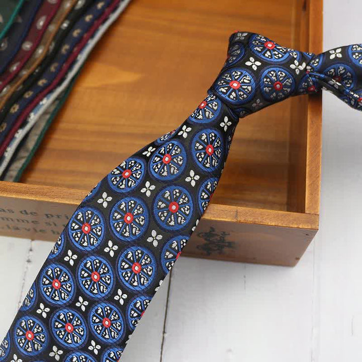 Cravate de costume classique pour homme au citron et aux noix de cajou