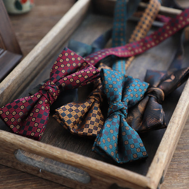 Nœud papillon d'affaires à motif dégradé pour homme, style vintage